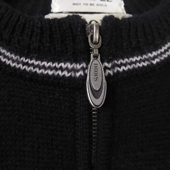 VTG Drops Original Knitwear Wool Sweater Unisex SZ M Partial Zip Fair Isle - Picture 5 of 14